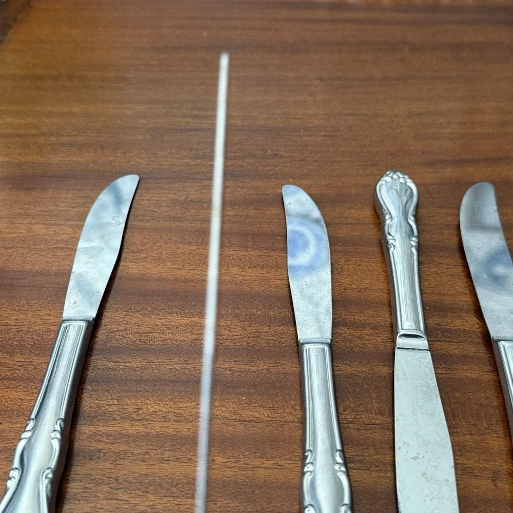 Oneida Homestead Dinner Knives‎ Set 6 Simeon George Rogers Floral